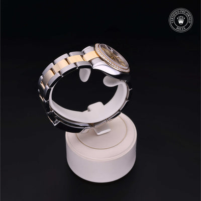 Rolex Certified Pre-owned Lady Datejust M279383RBR-0002 front on black background