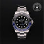Rolex Certified Pre-owned GMT M116710BLNR-0002 front on black background