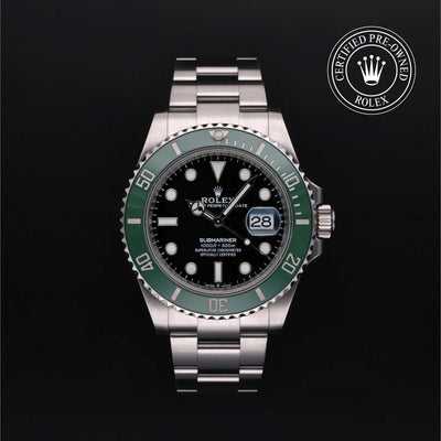 Rolex CPO Submariner M126610LV front on white background
