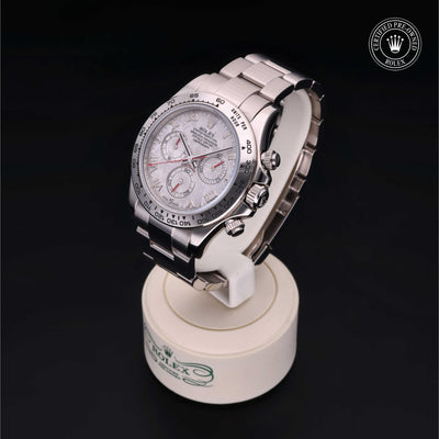 Rolex Certified Pre-owned Daytona M116509-0016 front on black background