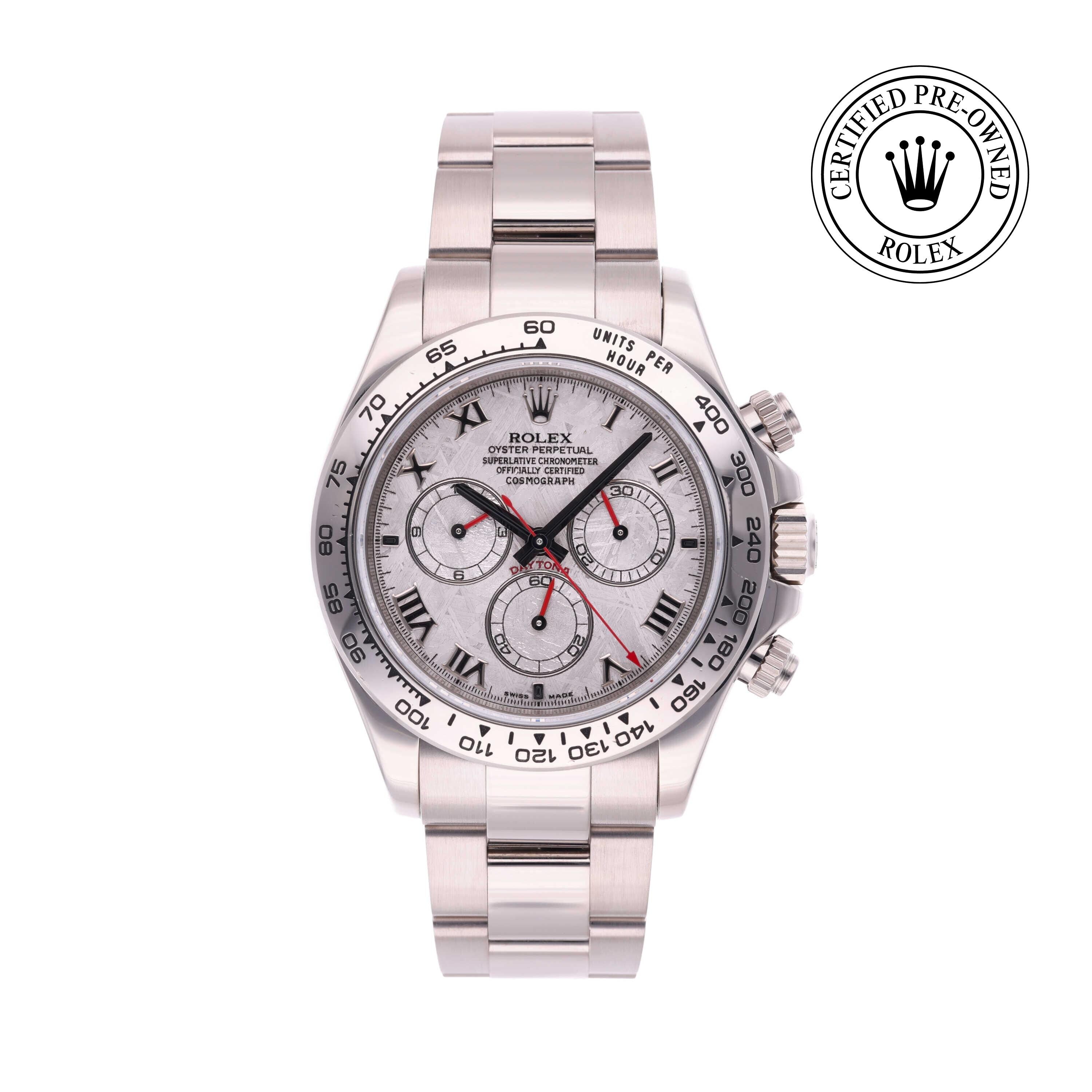 Rolex Certified Pre-owned Daytona M116509-0016 front on white background