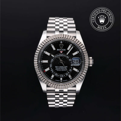 Rolex Certified Pre-owned Sky-Dweller M336934-0008 front on black background