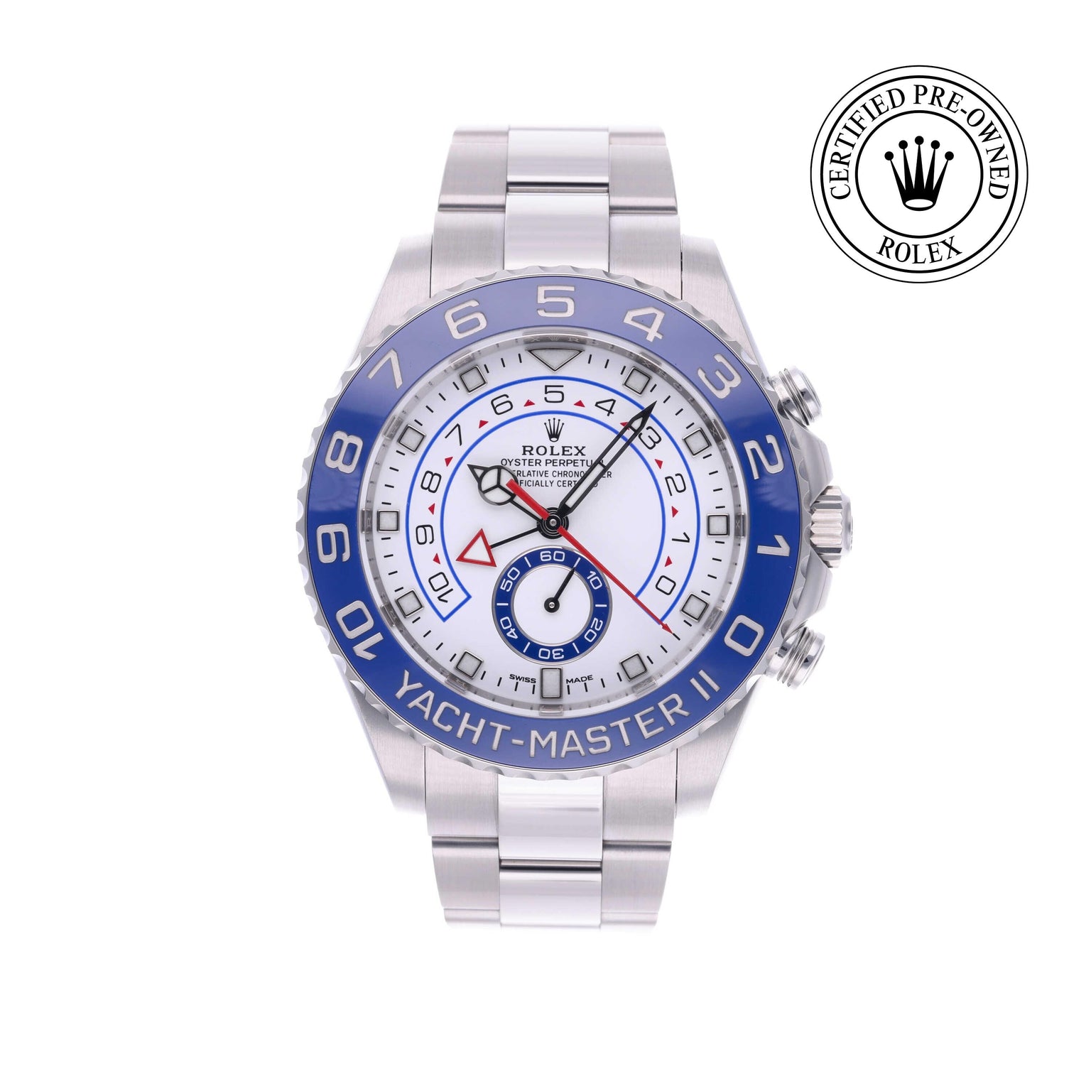 Rolex CPO Yacht-Master M116680 front on white background