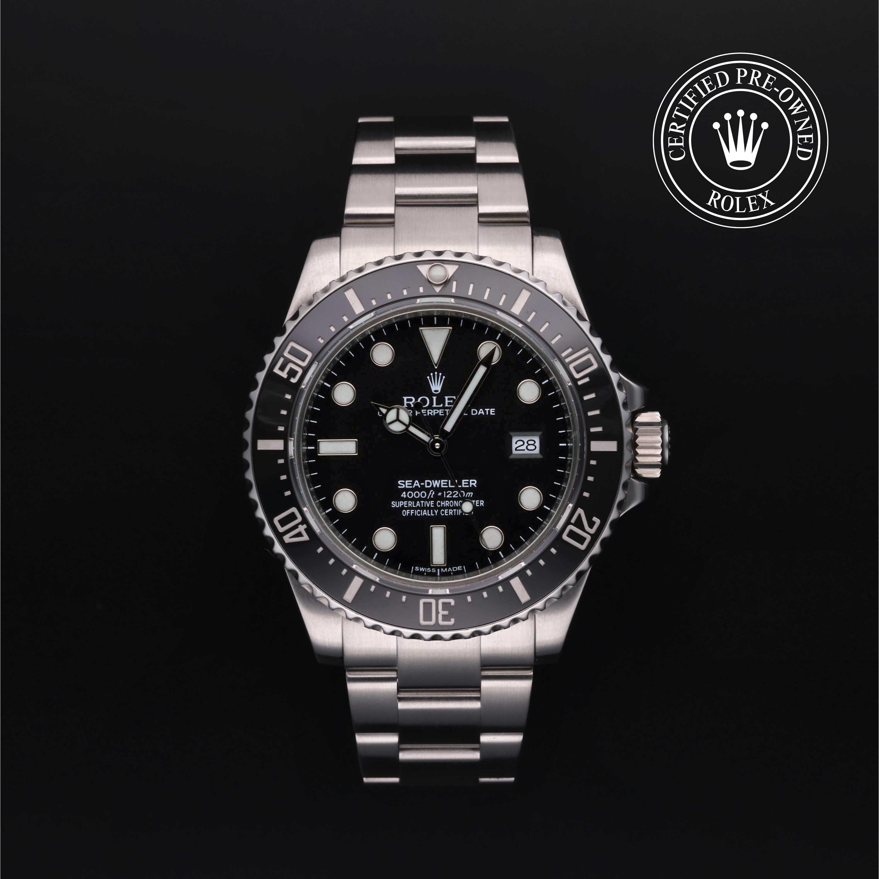 Rolex CPO Sea-Dweller M116600 front on white background