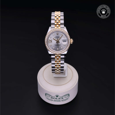 Rolex CPO Lady Datejust M279383RBR front on white background