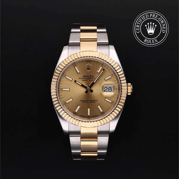 Rolex CPO Datejust M126333 front on white background