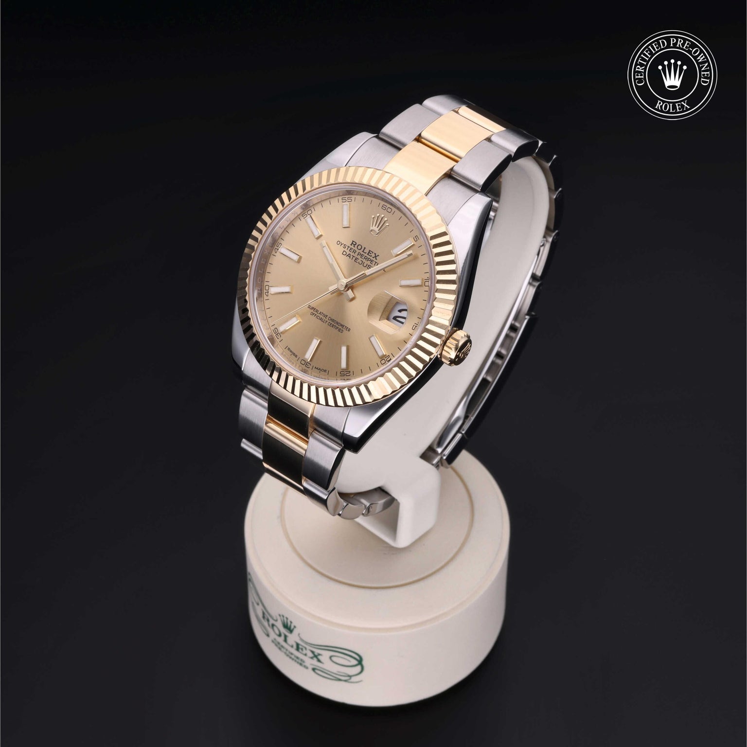 Rolex CPO Datejust M126333 front on white background