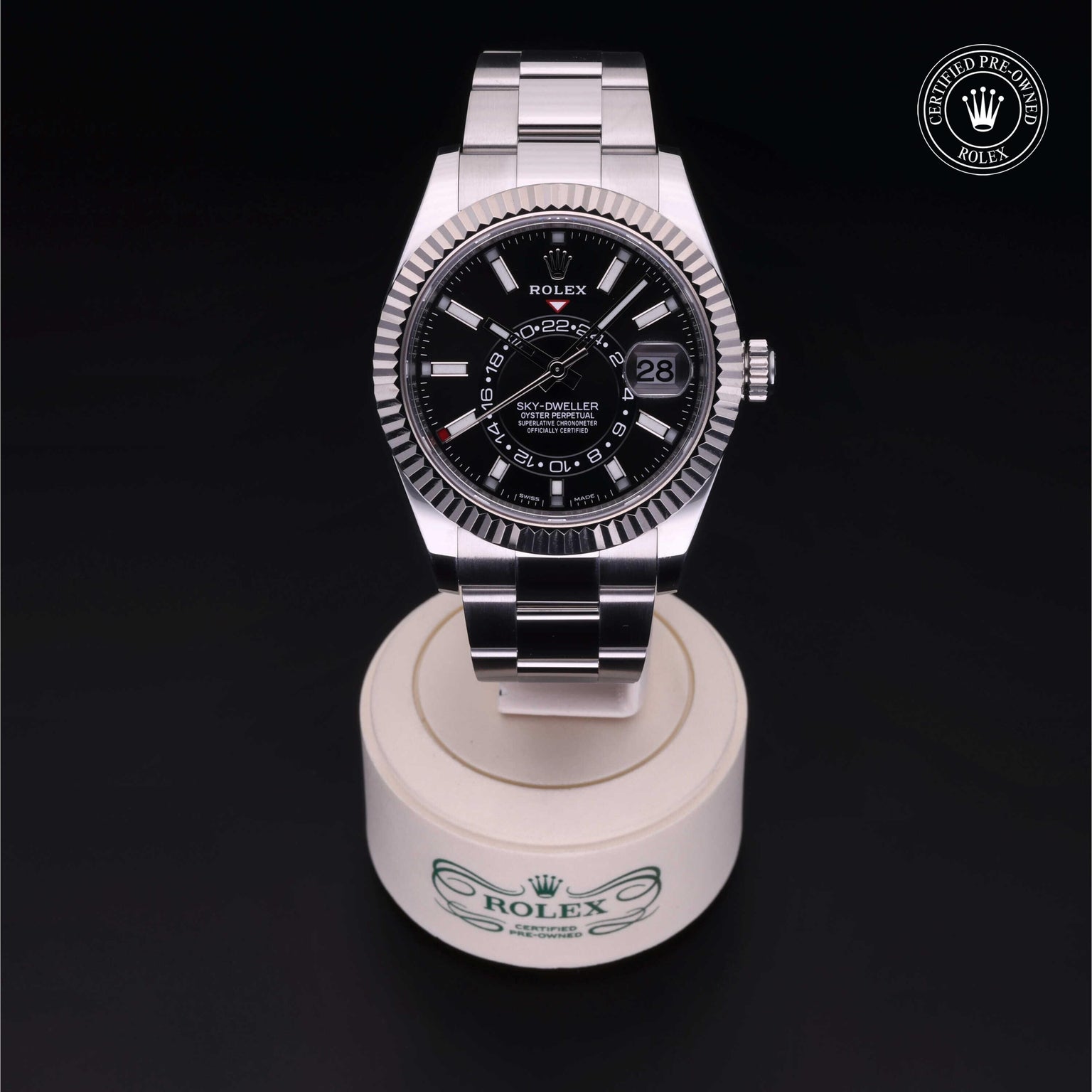 Rolex Certified Pre-owned Sea-Dweller M326934-0005 front on black background