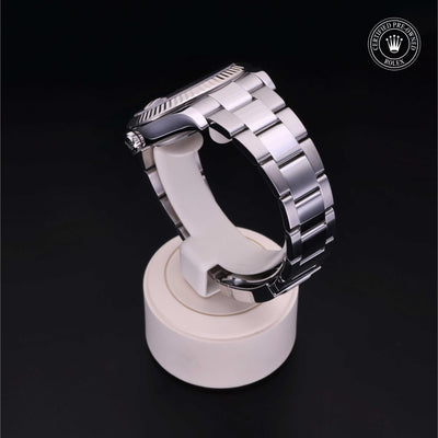 Rolex Certified Pre-owned Datejust M116334-0002 front on black background
