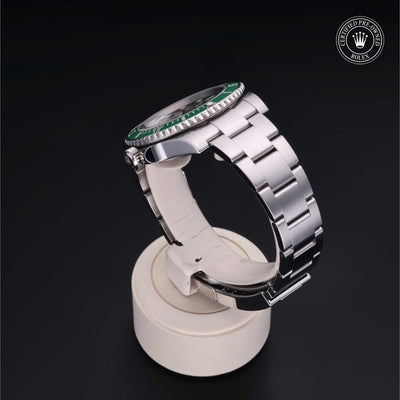 Rolex CPO Submariner M116610LV front on white background