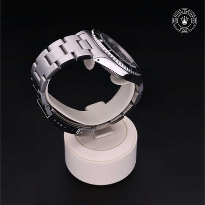 Rolex Certified Pre-owned Submariner Non Date M14060-0001 front on black background