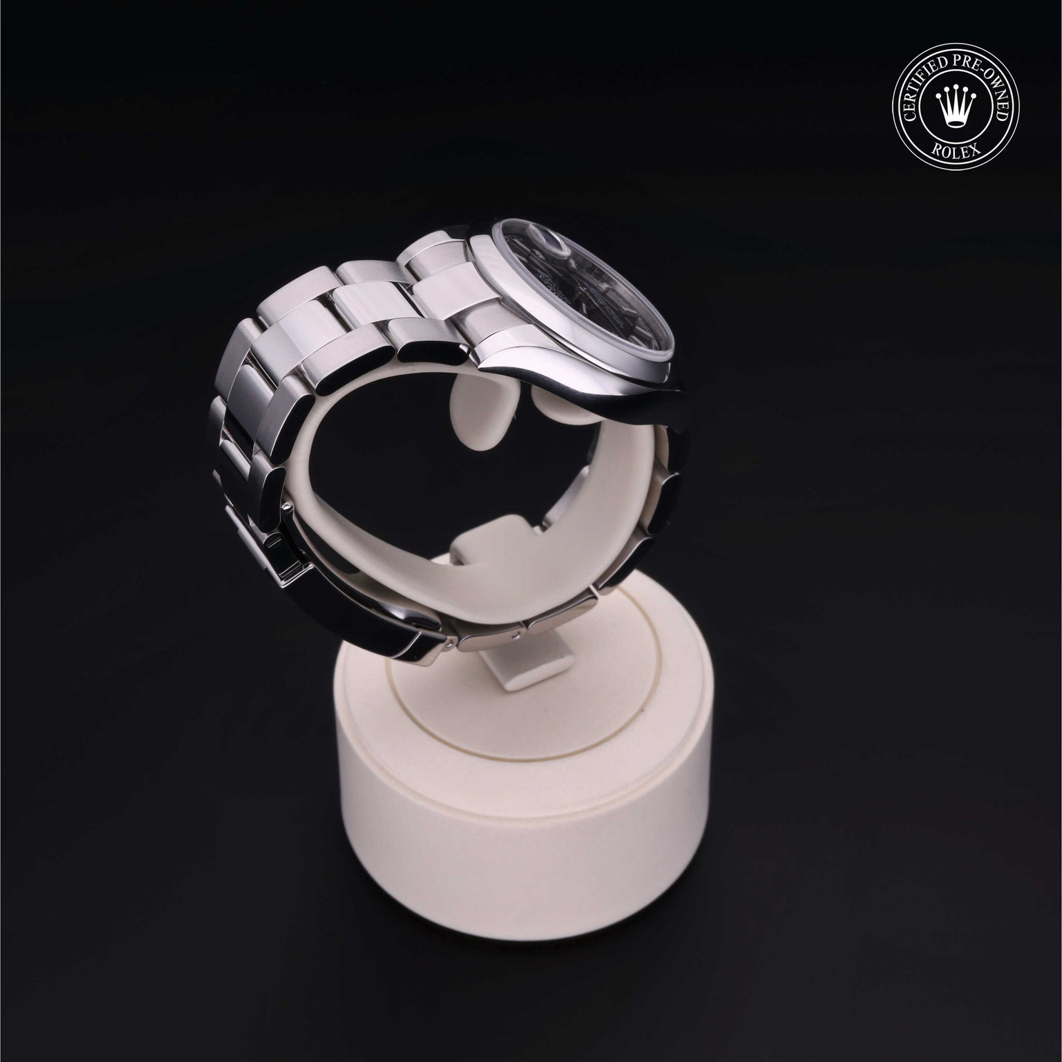 Rolex Certified Pre-owned Lady Datejust M178240-0025 front on black background