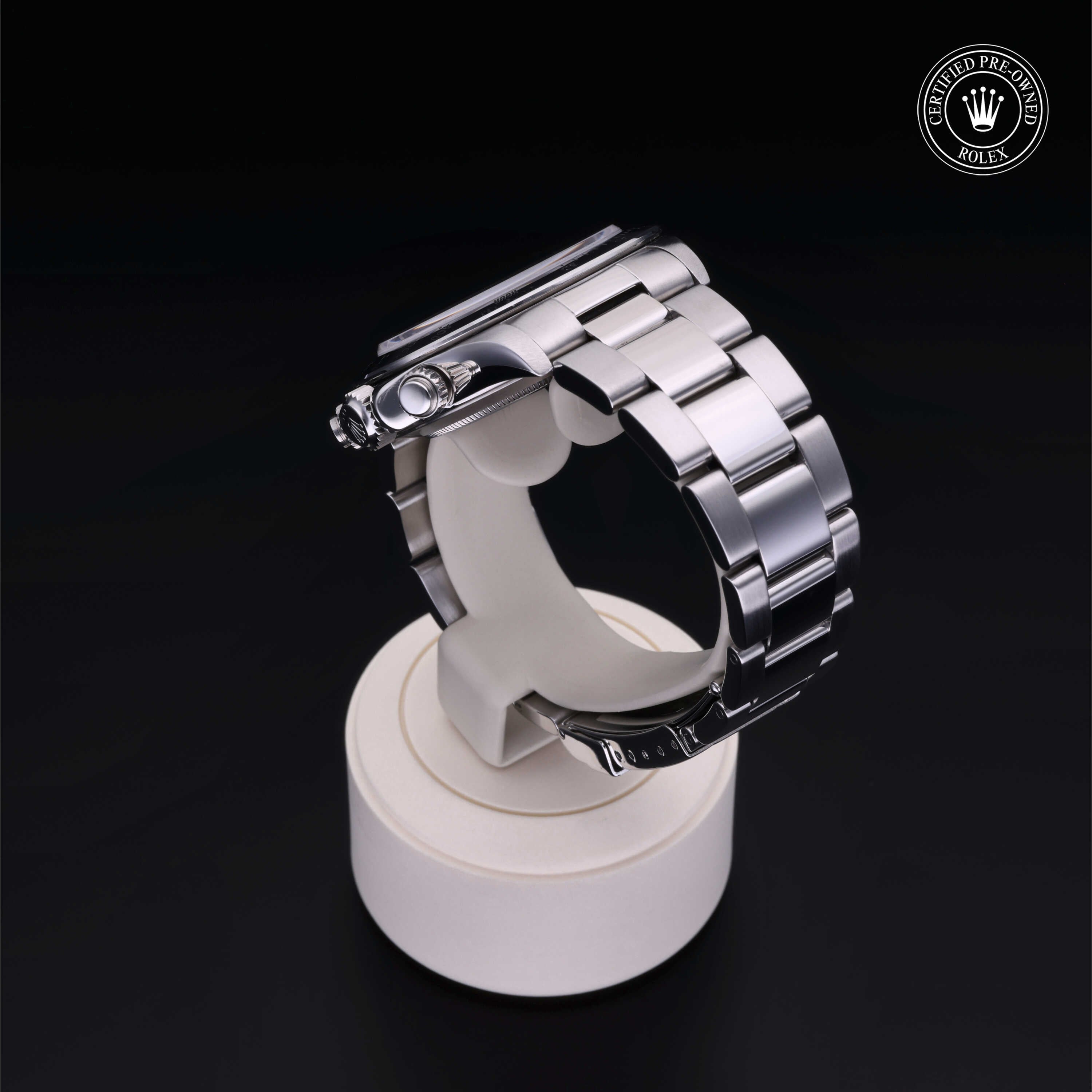 Rolex Certified Pre-owned Daytona M16520-0001 front on black background