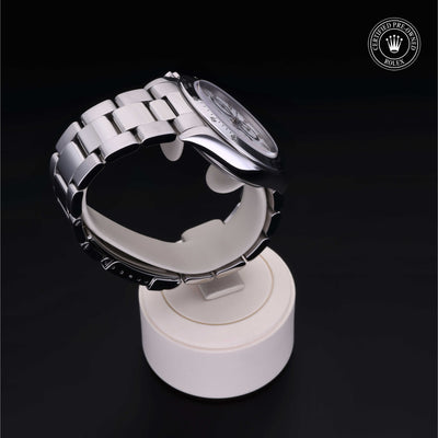 Rolex Certified Pre-owned Daytona M16520-0001 front on black background