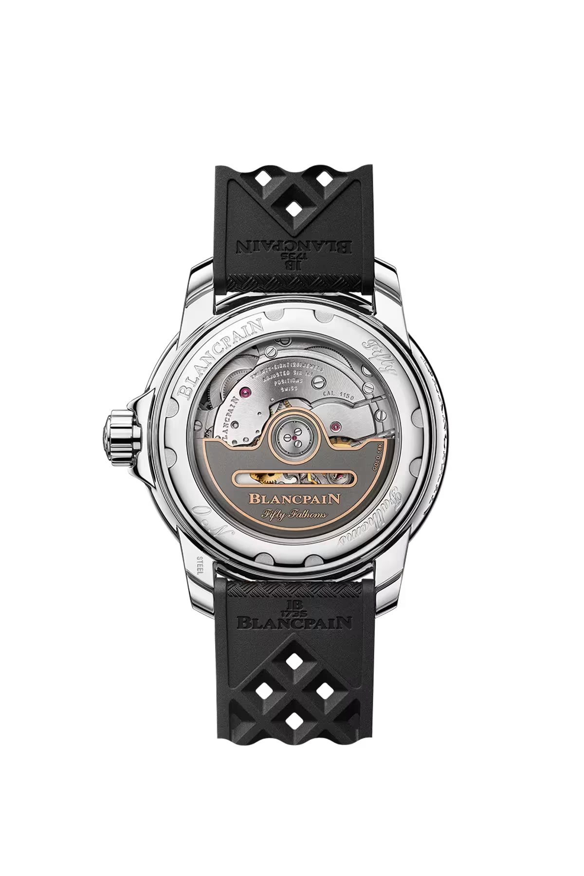 Fifty Fathoms Automatique | 38.2mm, Rubber Strap, Sunburst Black Dial
