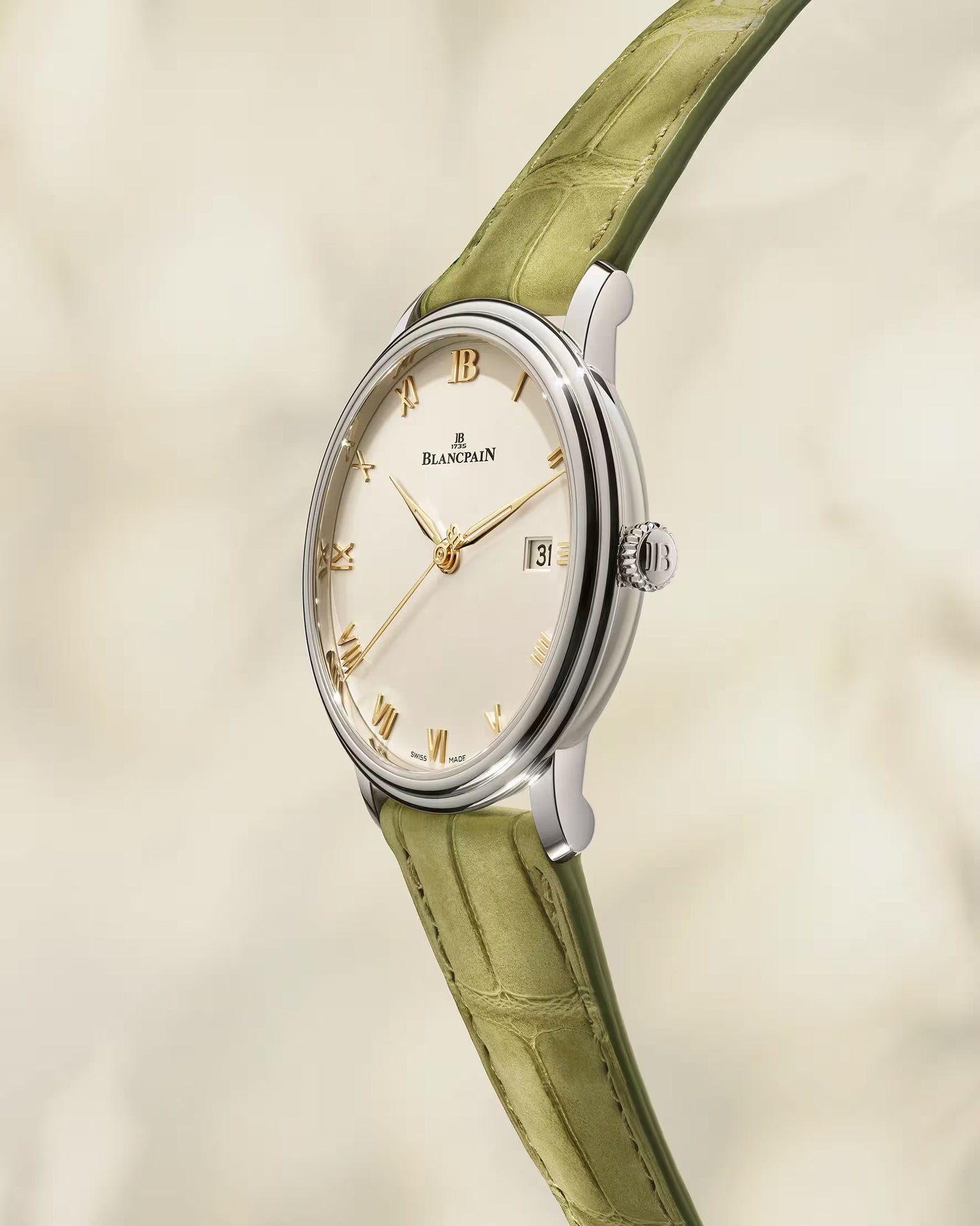 Villeret Ultraplate | 38mm, Aliigator Leather Strao, Opaline Dial