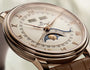 Villeret Quantième Complet | 40.2mm, Opaline Dial, Alligator Leather Strap