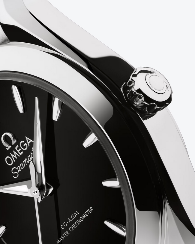 OMEGA Seamaster Aqua Terra 150M 30mm Steel on Steel Black Dial Watch 