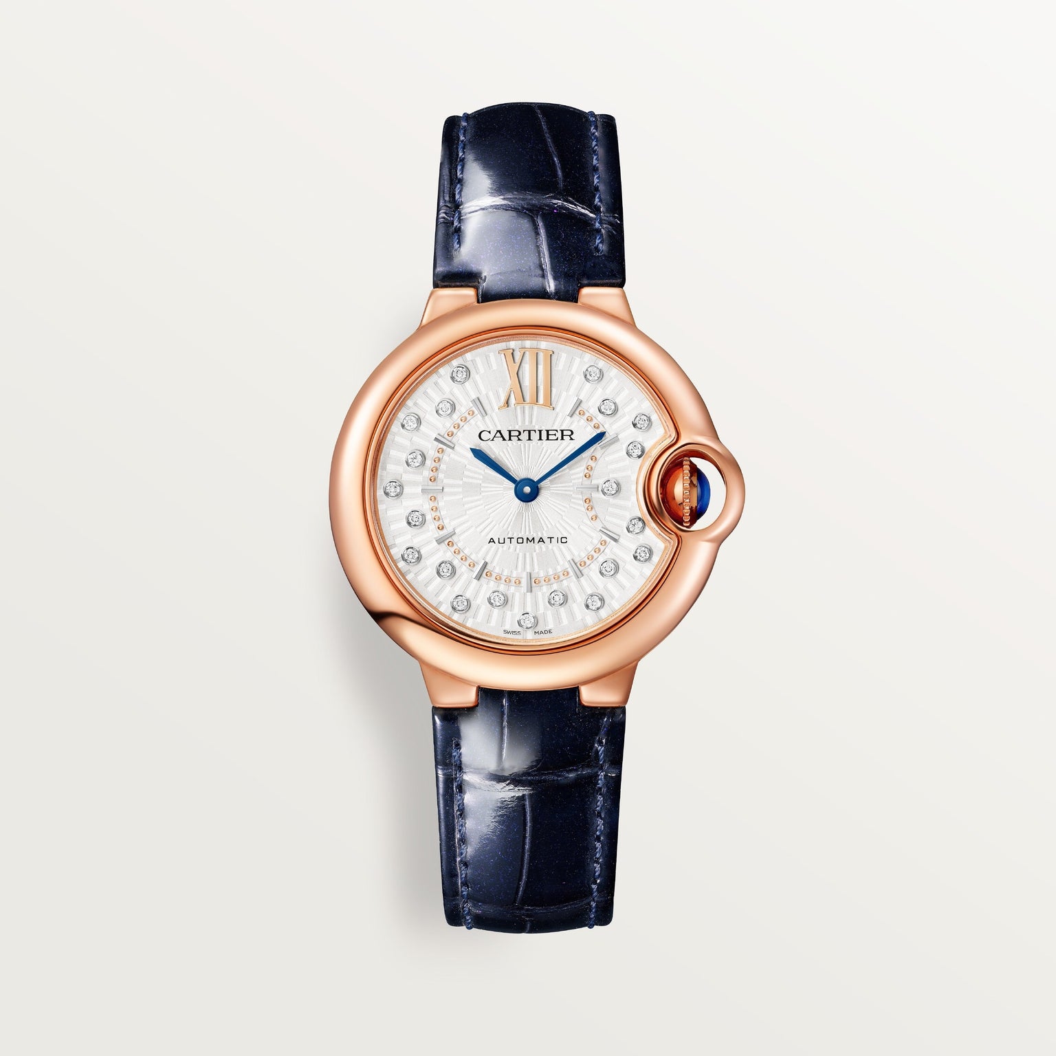 Cartier Ballon Bleu de Cartier 33mm WGBB0052 front on white background