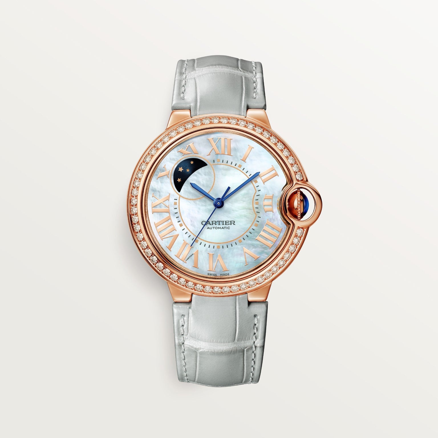 Cartier Ballon Bleu de Cartier 36mm WJBB0086 front on white background