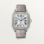 Cartier Santos de Cartier Medium Model WJSA0014 front on white background