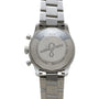 Back of a Breitling Navitimer 8 Chronograph in stainless steel, featuring engraved text and a metal band.