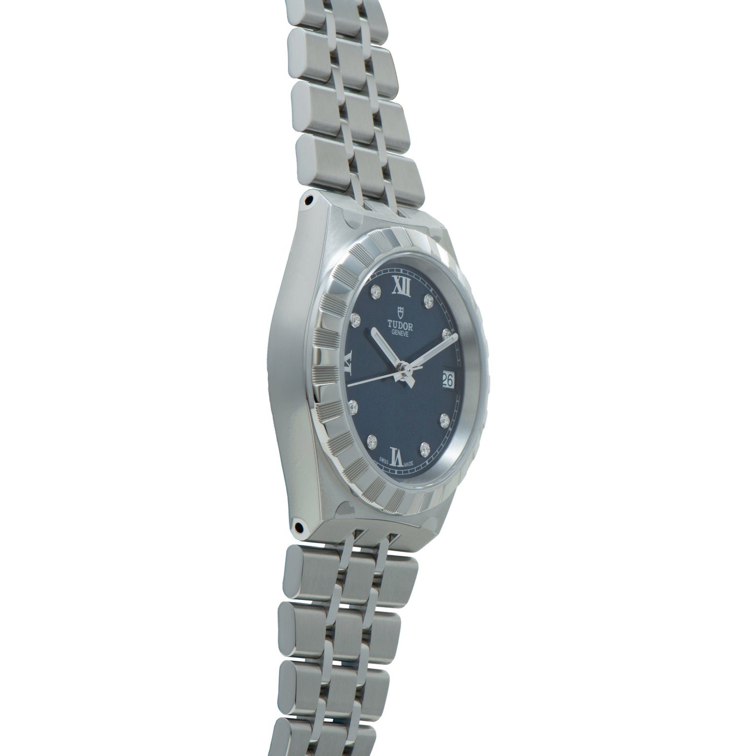 Royal | 34mm, Steel, Blue Dial