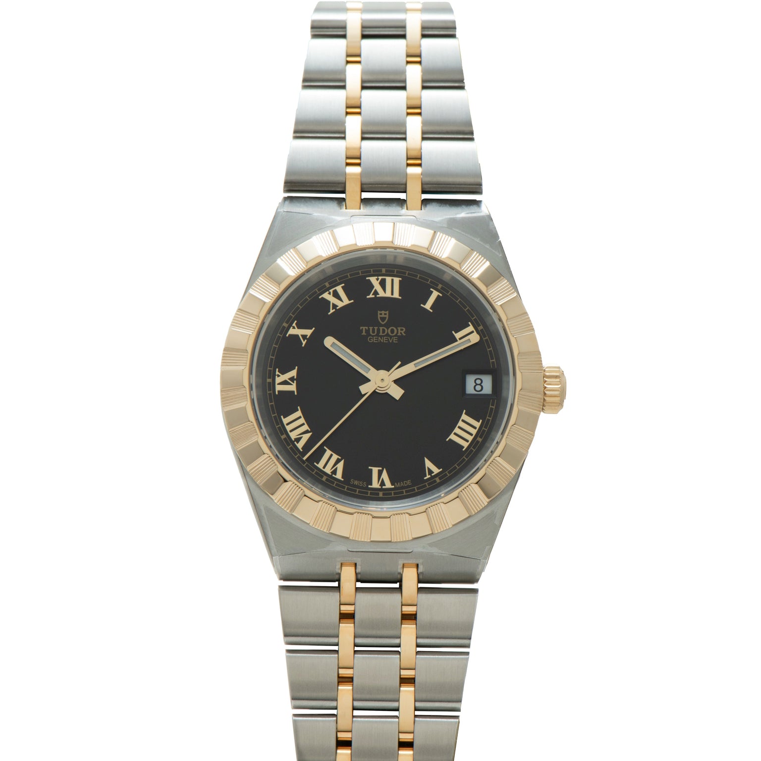 Royal | 34mm, Steel & Gold, Black Dial