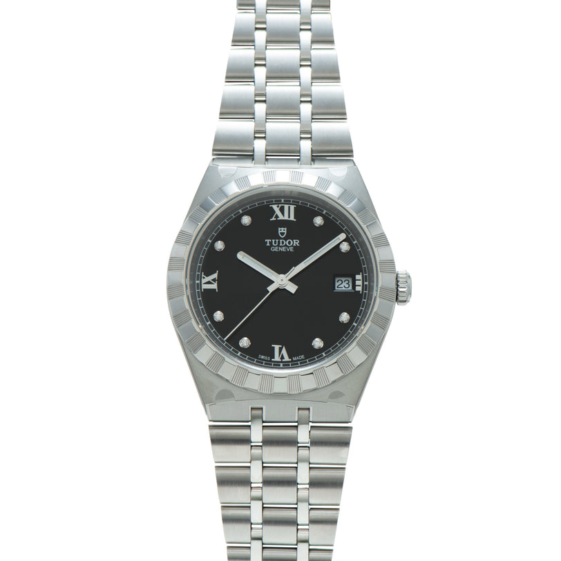 Royal | 38mm, Steel, Black Dial