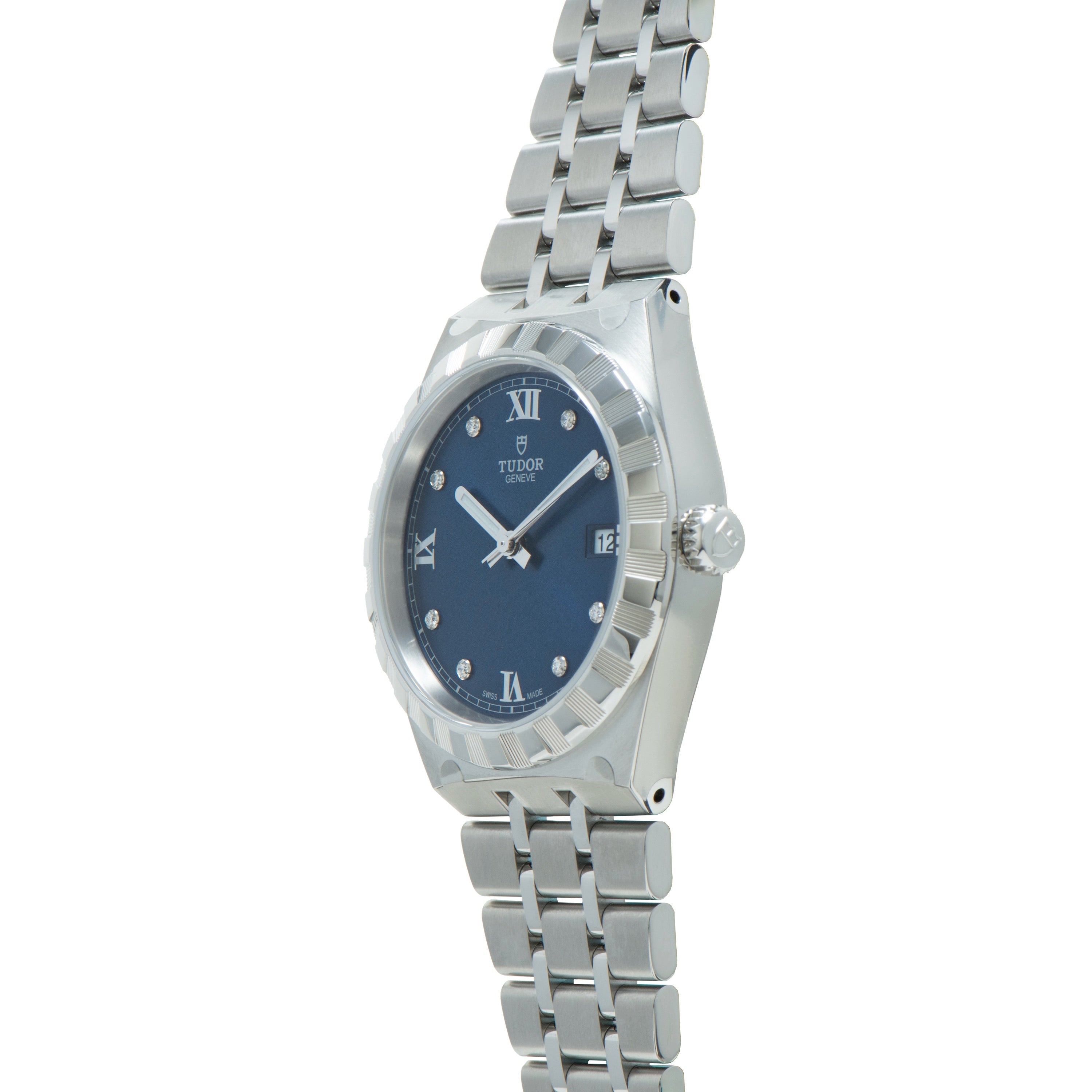 Royal | 38mm, Steel, Blue Dial