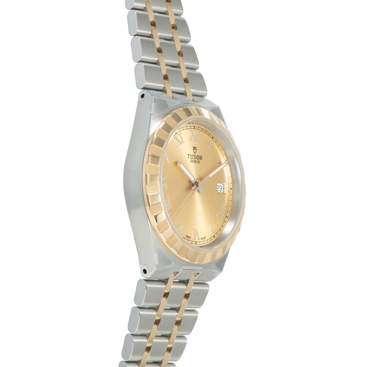 Royal | 38mm, Steel & Gold, Champagne Dial