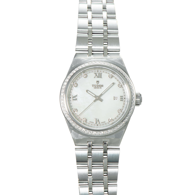 Royal | 28mm, Steel, White Dial