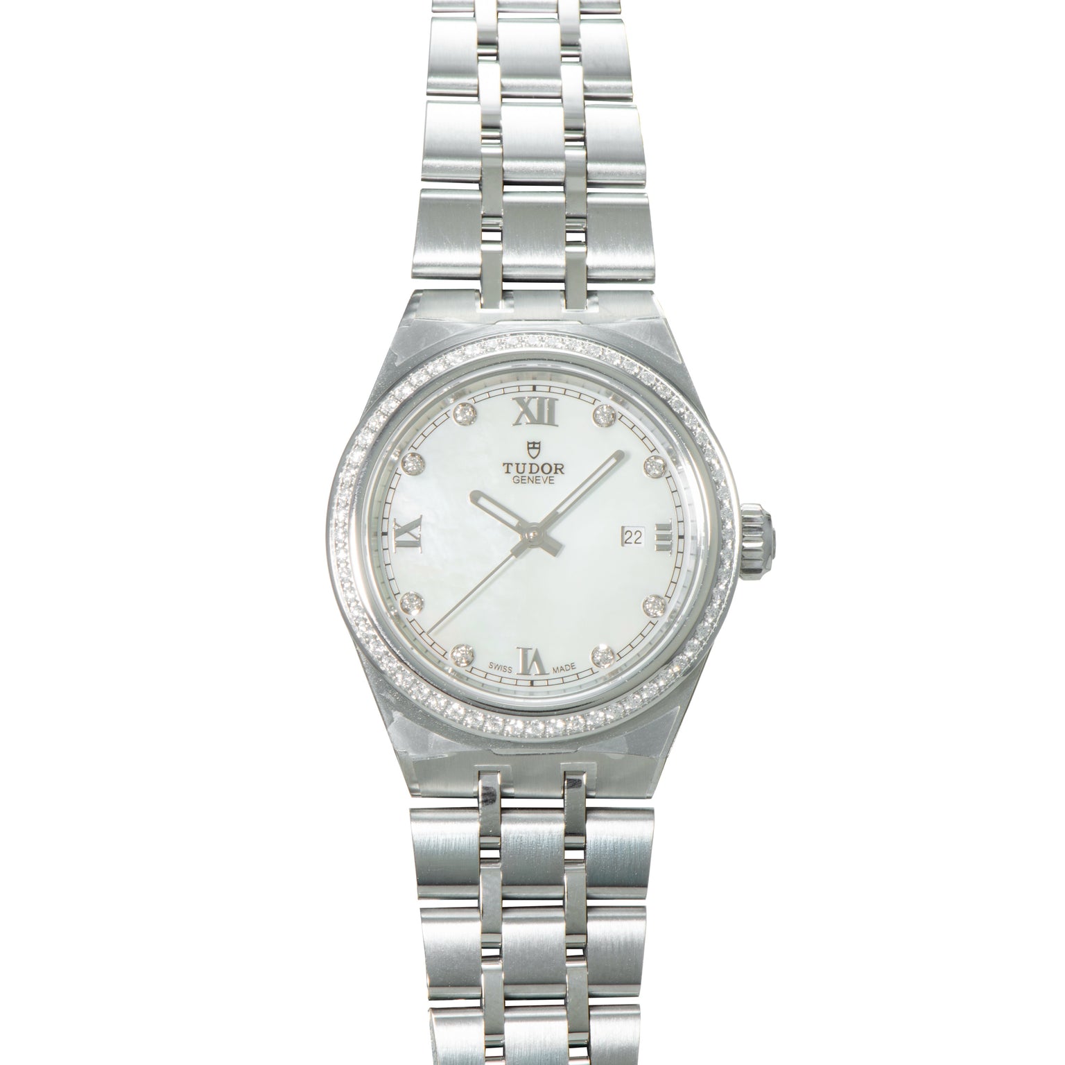 Royal | 28mm, Steel, White Dial