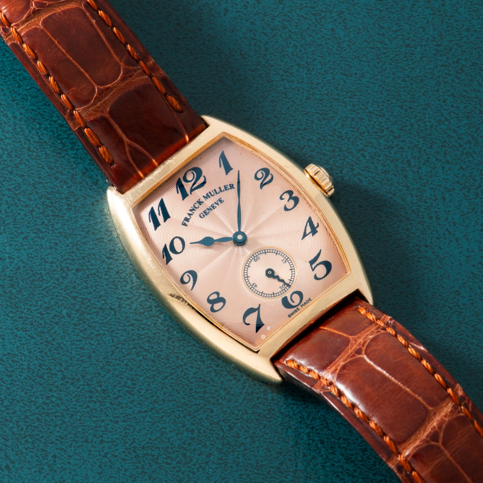 Franck Muller Master Cintrée Curvex Salmon Guilloche