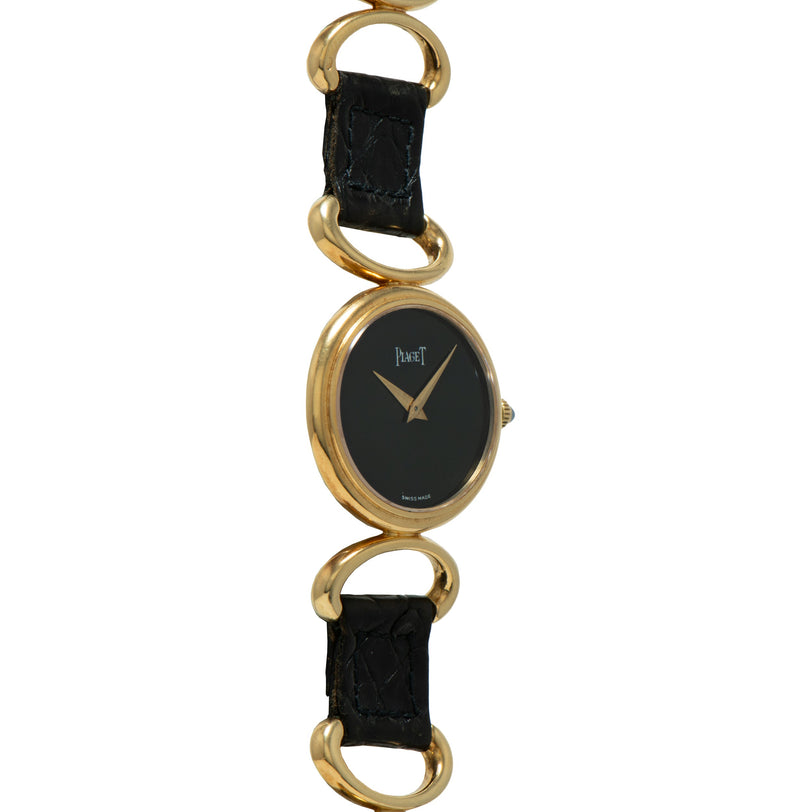 Piaget Oval Onyx 'Belt' Dress Watch