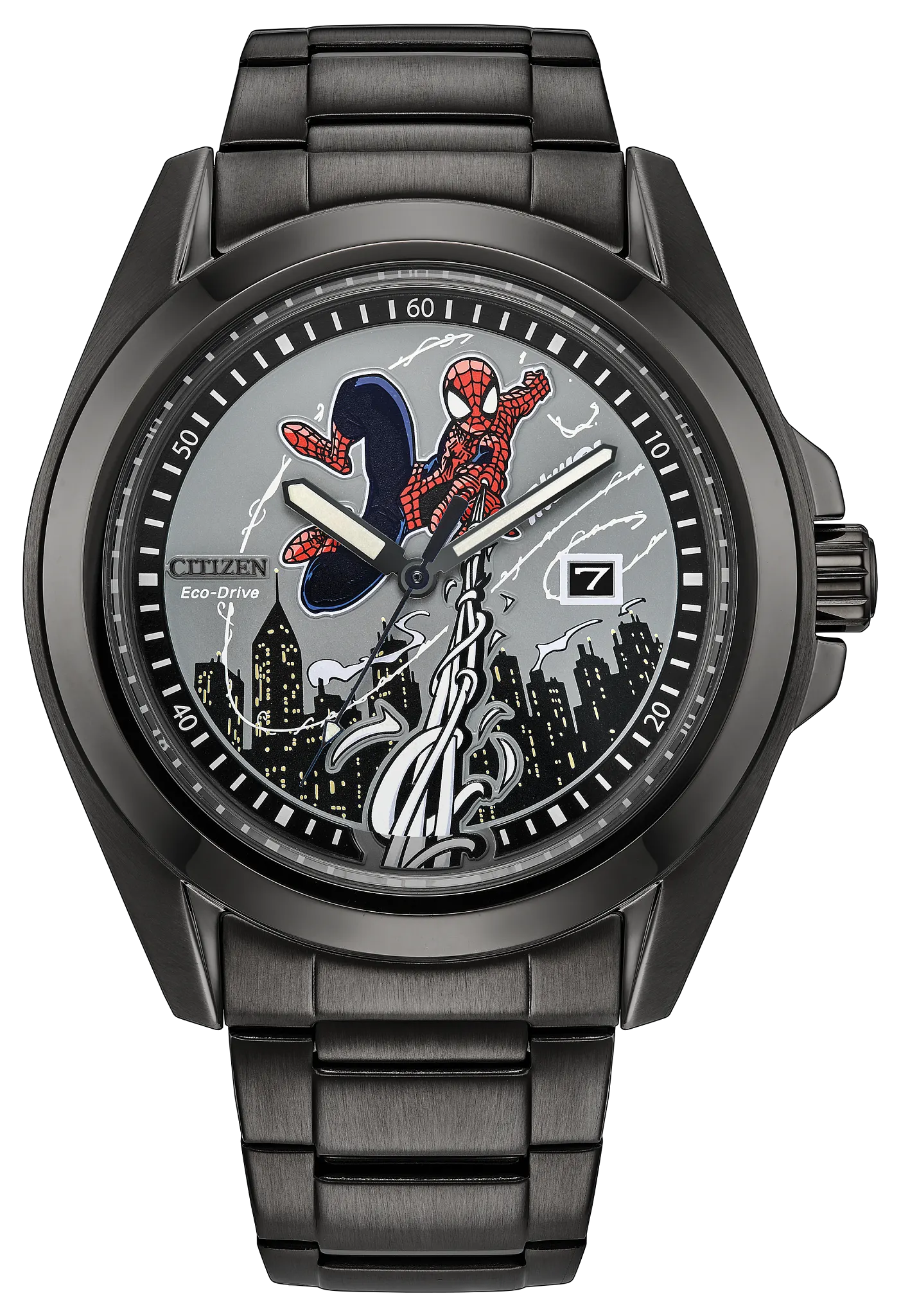 Spider-Man Swings | Eco-Drive, Stainless Steel, Men's Watch