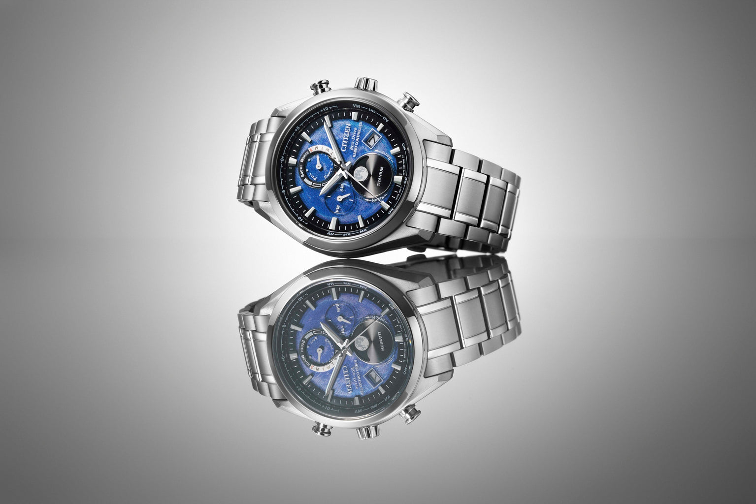 Citizen Tsuki-yomi A-T Steel 43 mm Eco Drive