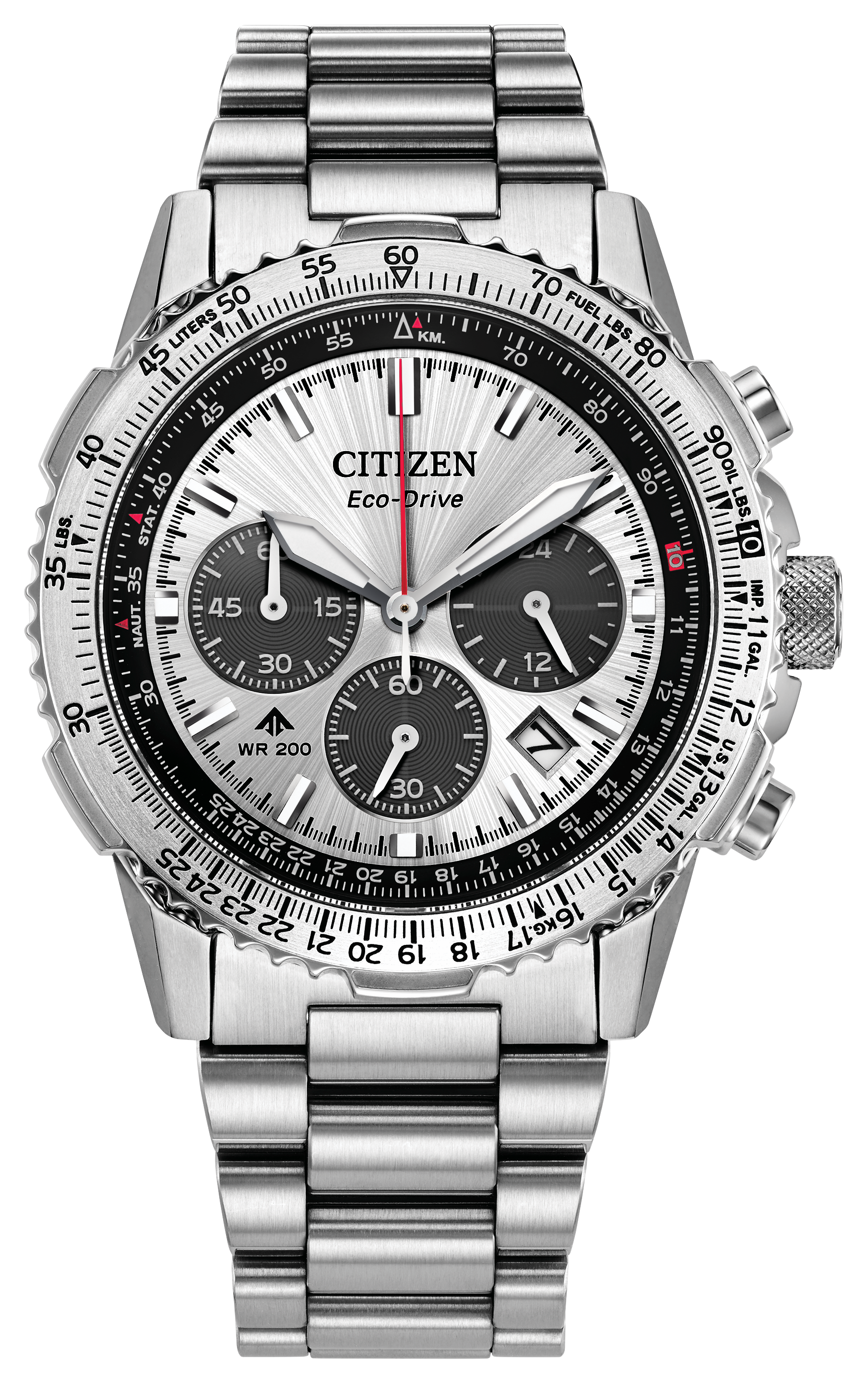 Citizen Navihawk Steel 40 mm Eco Drive
