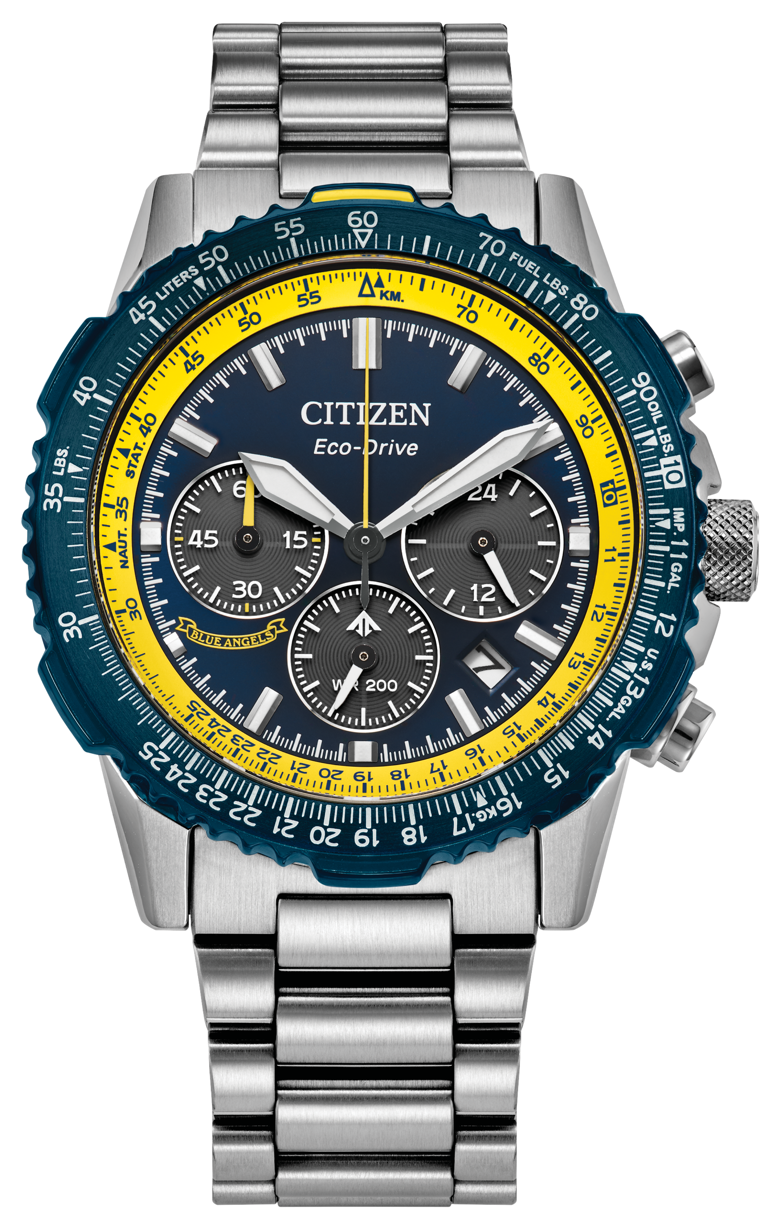 Citizen Navihawk Steel 40 mm Eco Drive