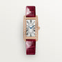 Tank Américaine Small Model | Quartz Movement, Rose Gold, Diamonds, Leather