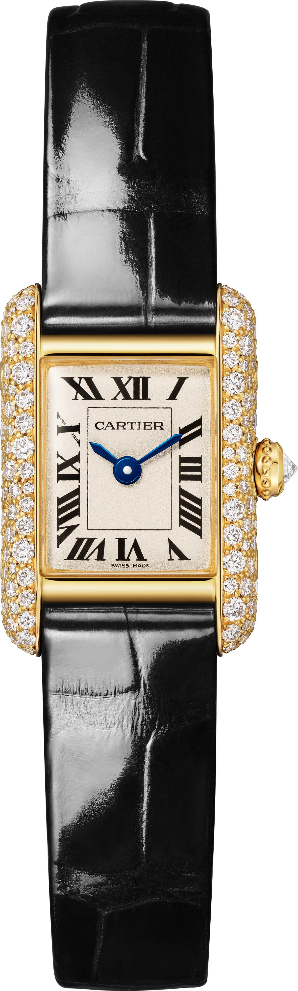 Tank Louis | 16.5mm, 18K Yellow Gold, Alligator Leather Strap