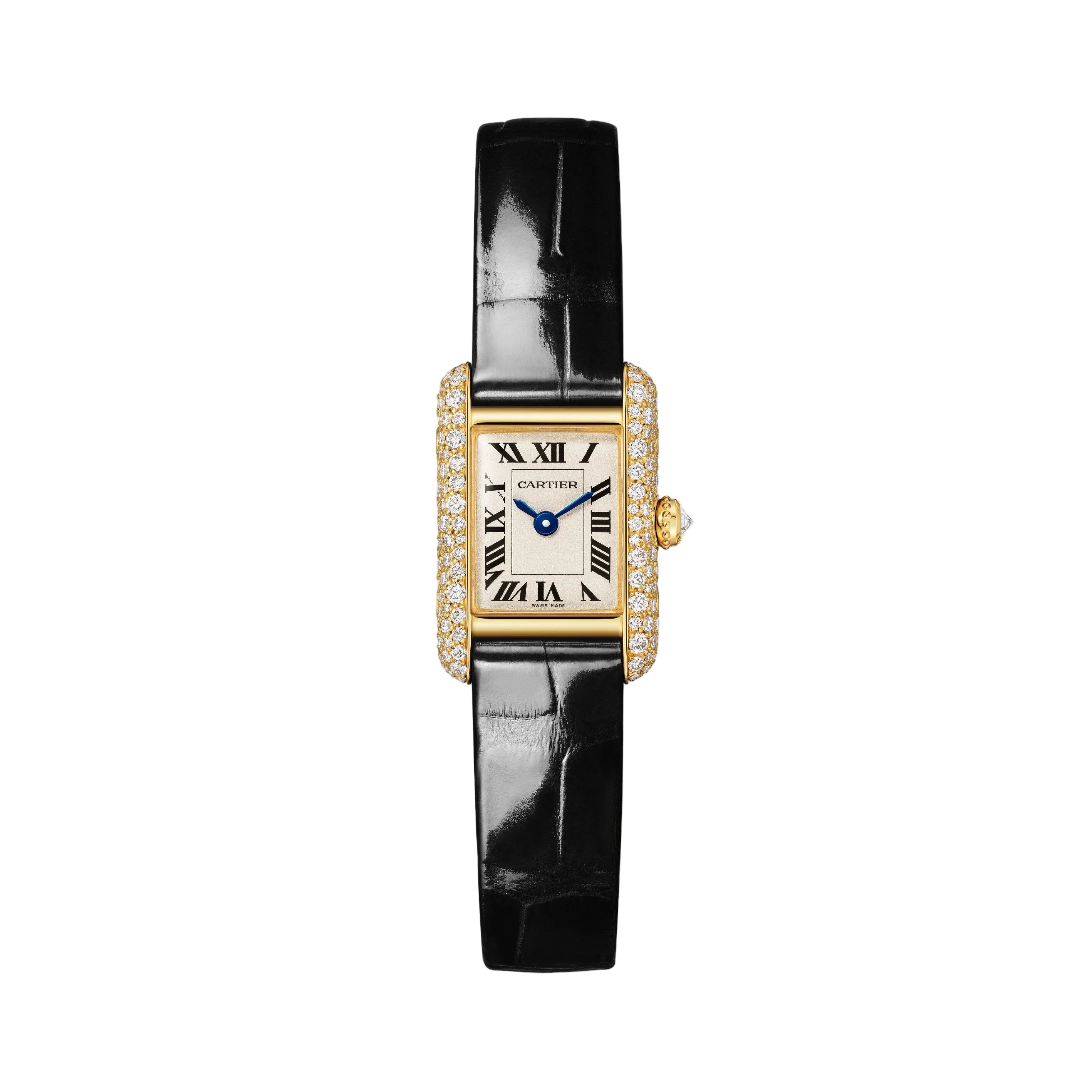 Tank Louis | 16.5mm, 18K Yellow Gold, Alligator Leather Strap