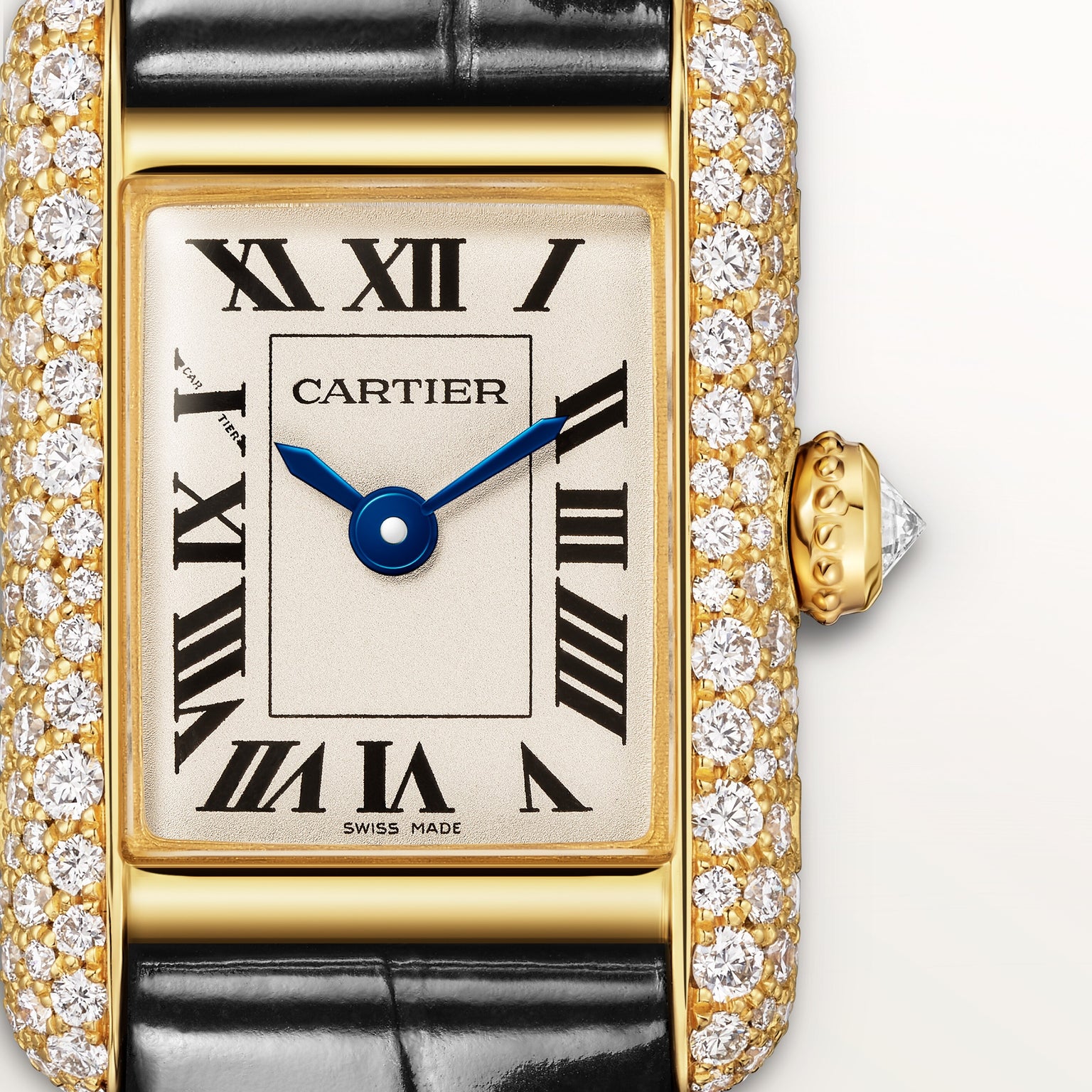 Tank Louis | 16.5mm, 18K Yellow Gold, Alligator Leather Strap