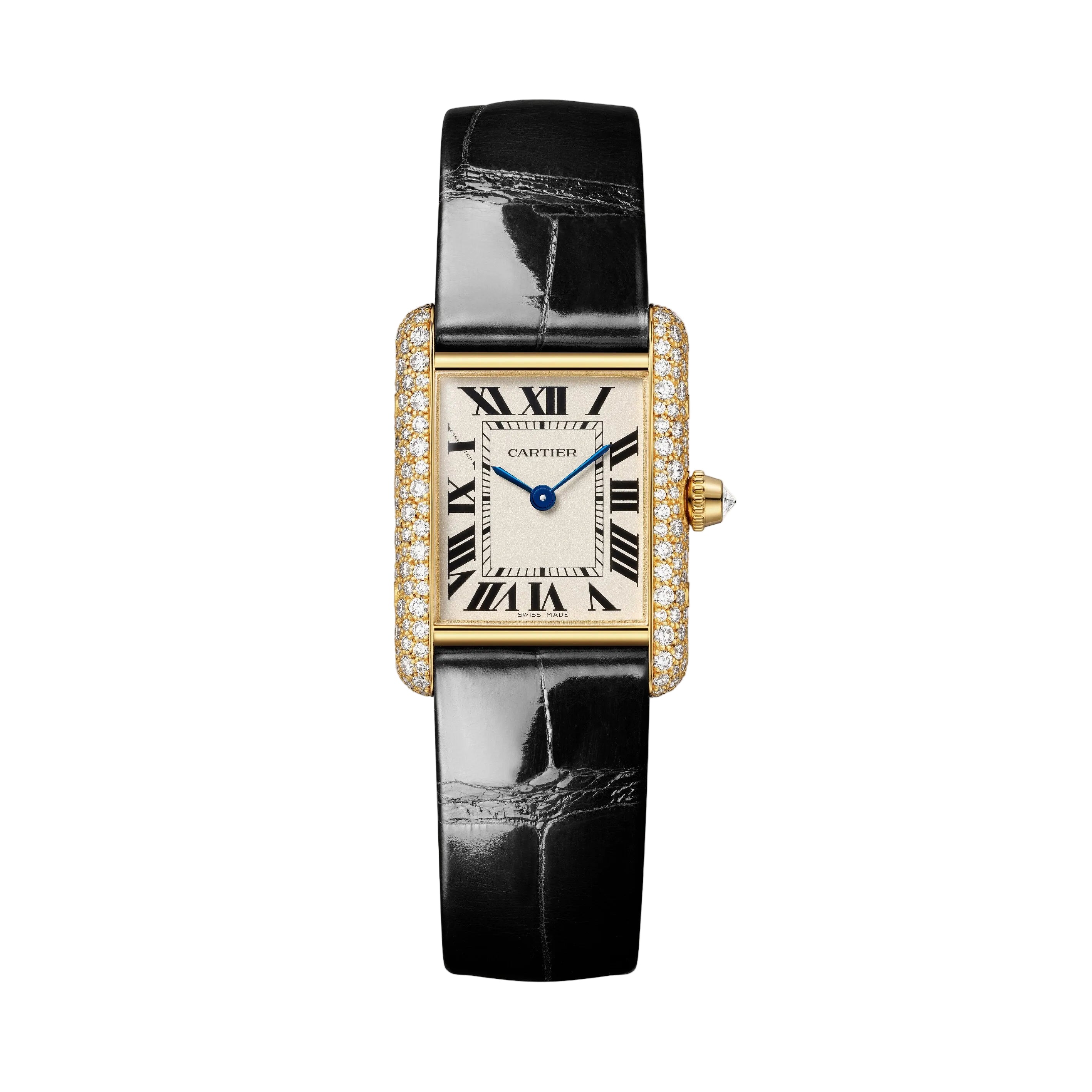 Tank Louis Small Model | 22mm, 18K Yellow Gold, Alligator Leather Strap