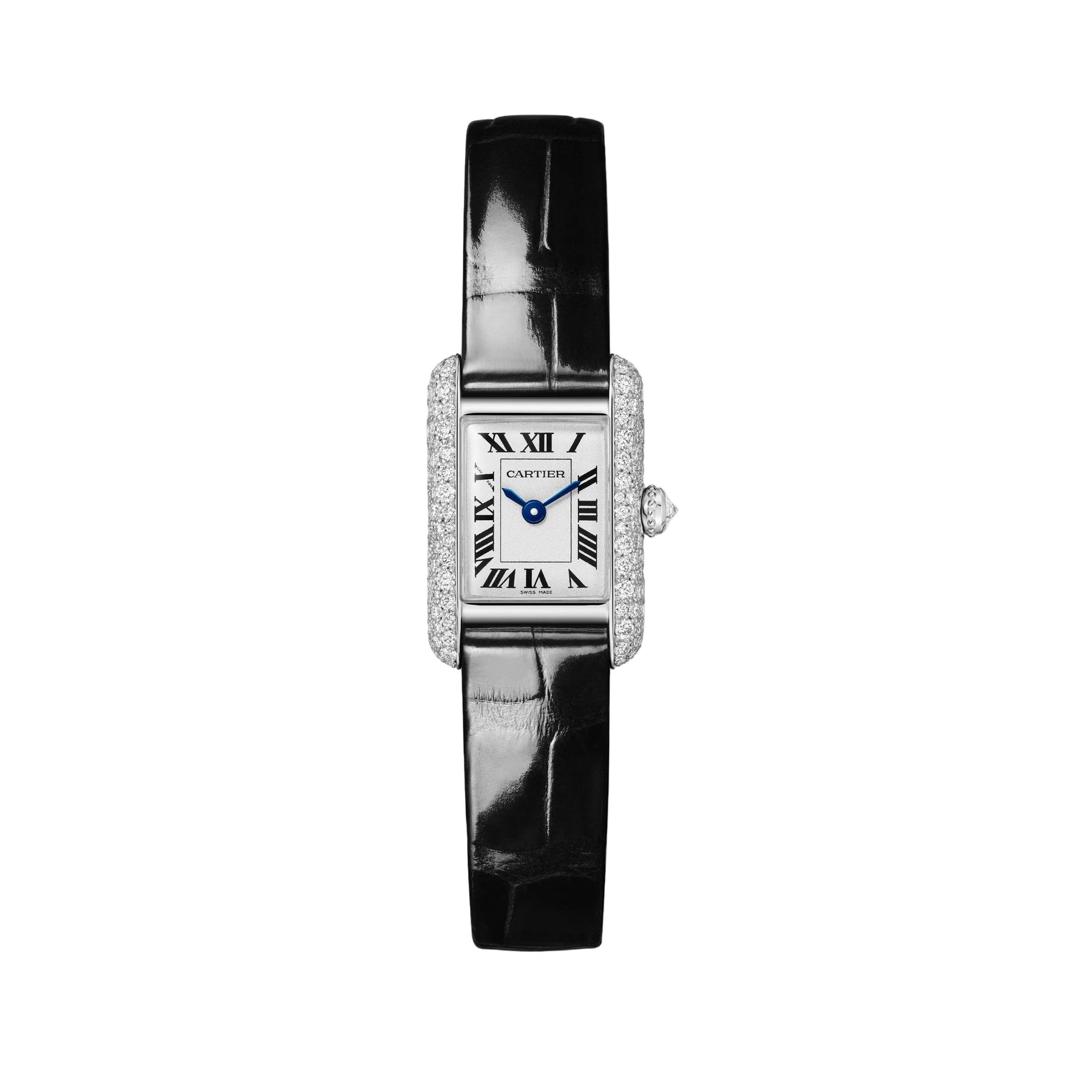 Tank Louis | 16.5mm, 18K White Gold Case, Alligator Leather Strap