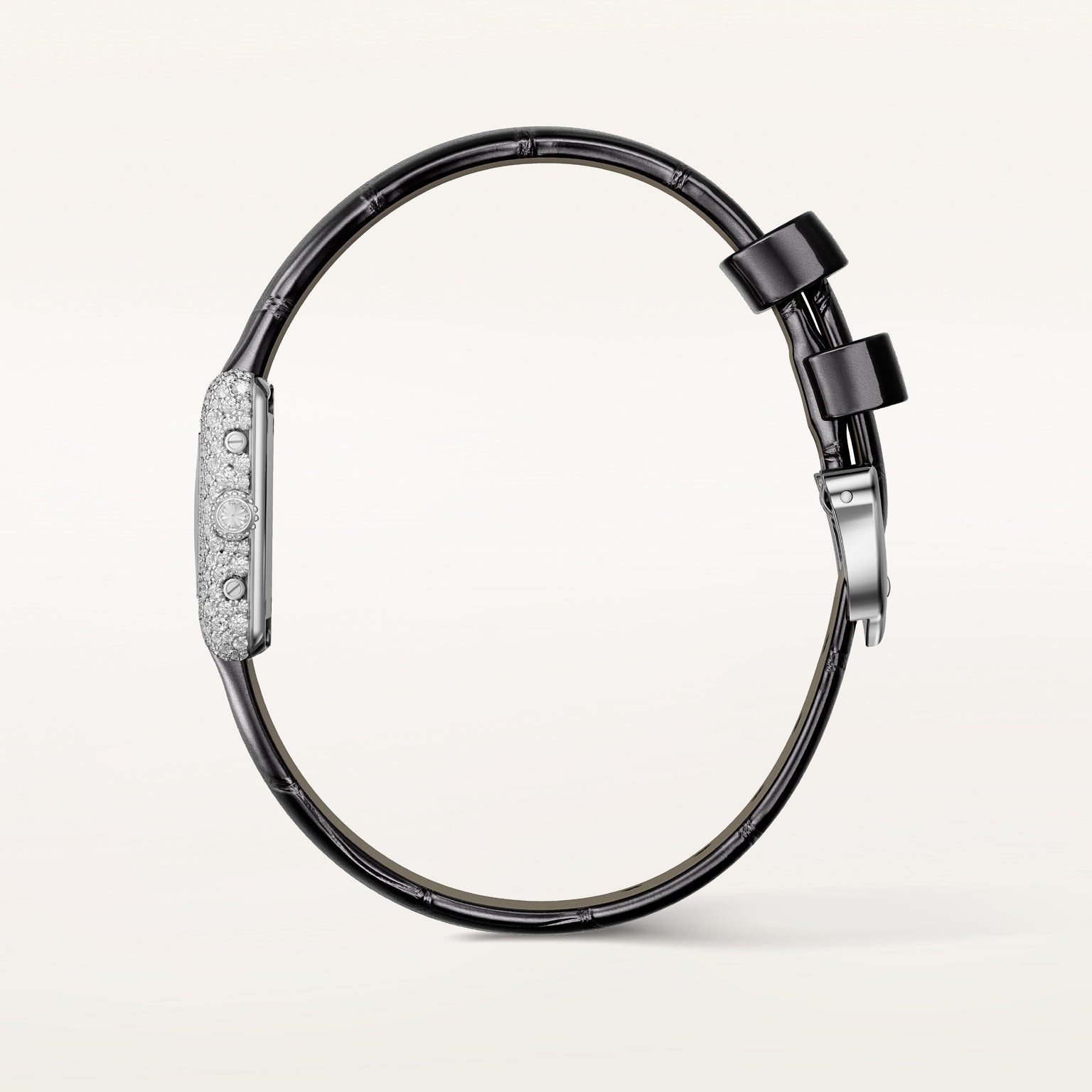 Tank Louis | 16.5mm, 18K White Gold Case, Alligator Leather Strap