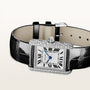 Tank Louis Small Model | 22mm, 18K White Gold, Alligator Leather Strap