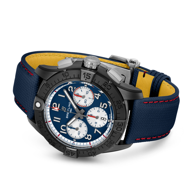 Avenger America 250 Limited Edition B01 Chronograph | 42mm, Calfskin Leather Strap, Ceramic Case