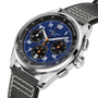 Multichron Sport | 41mm, Steel Case, Black Leather Strap