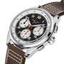 Multichron Sport | 41mm, Steel Case, Brown Leather Strap